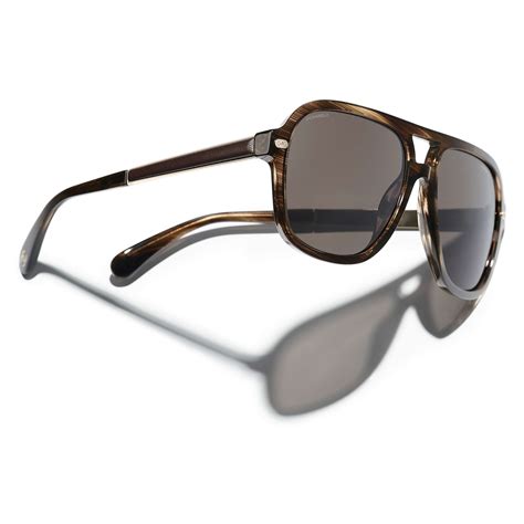 chanel pilot sunglasses brown